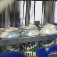 Canning line in operation filling Chieftain IPA